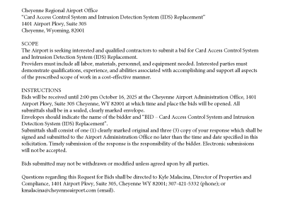 CACS and IDS Replacement RFB – 2025